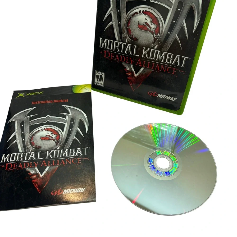 Video Game Original Xbox One Size Black Mortal Kombat Deadly Alliance Midway